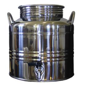 Superfustinox Stainless Steel Fusti with Spigot -- 15 liter