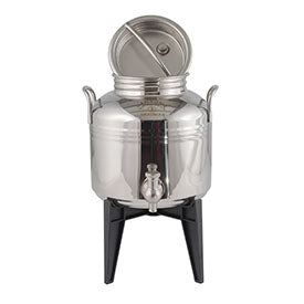 Sansone Welded Stainless Steel Fusti with Spigot and Stand -- 3 liter
