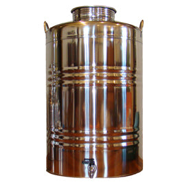 Superfustinox Stainless Steel Fusti with Spigot -- 100 liter