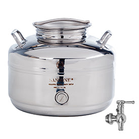 Sansone Welded Stainless Steel Fusti with Spigot - 10L