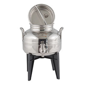 Sansone Welded Stainless Steel Fusti with Spigot and Stand -- 2 liter