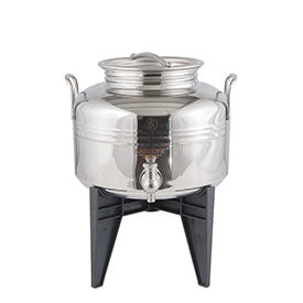 Sansone Welded Stainless Steel Fusti with Spigot and Stand -- 5 liter